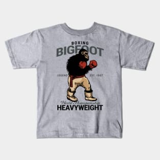 Vintage Boxing Bigfoot The Legend Kids T-Shirt